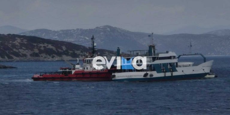 Σε εξέλιξη επιχείρηση αποκόλλησης του φέρι μποτ που προσάραξε σε ξέρα στα Νέα Στύρα