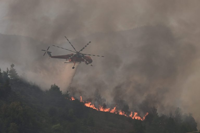 Πυρκαγιά στην Παλαιά Πεντέλη, κοντά στην Μονή (video)