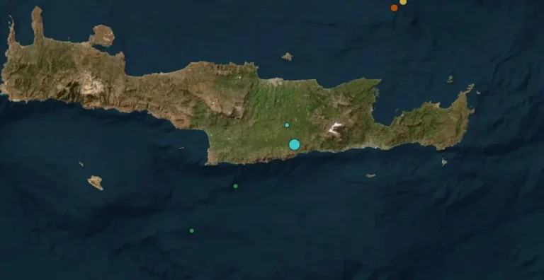 Σεισμός 4,1 Ρίχτερ νοτιοανατολικά της Κρήτης