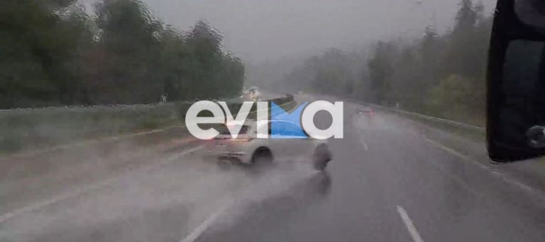 Σοκαριστικό τροχαίο στη Μαλακάσα: Προσέκρουσε στις προστατευτικές μπάρες και στη συνέχεια σε λεωφορείο με εργαζόμενους (video)