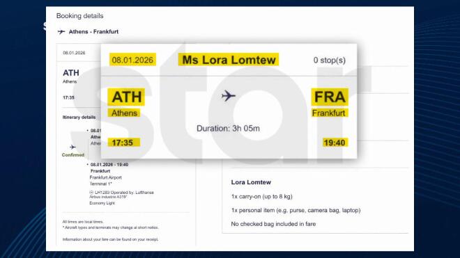 Ντοκουμέντο! Το εισιτήριο που έβγαλε η Λόρα για Γερμανία και το ταξί που την πήγε στο αεροδρόμιο