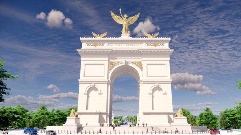 Ολα όσα θέλετε να ξέρετε για την «ουράνια» αψίδα Τραμπ: Πράσινο φως από επιτροπή διορισμένη από τον ίδιο…