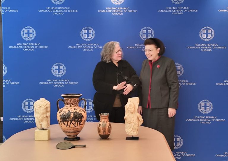 Πέντε αρχαιότητες επιστρέφουν από την Αμερική στην Ελλάδα – Η ειδική τελετή στο Σικάγο (Photo)
