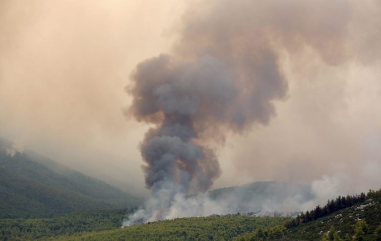 Συναγερμός για μεγάλη φωτιά στα Βίλια Αττικής – Ισχυρές δυνάμεις στο σημείο