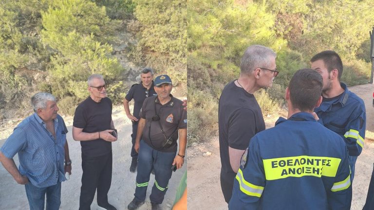 Στον Ωρωπό για την πυρκαγιά ο Ευάγγελος Τουρνάς