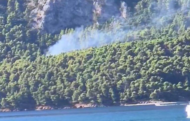 Λευκάδα: Πυρκαγιά στο νησάκι Κάλαμος (VIDEO)