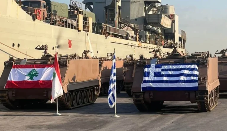 Ελλάδα – Λίβανος: Νέα στρατιωτική βοήθεια από την Αθήνα – Τα 23 οχήματα που έφτασαν στη Βηρυτό (photo)