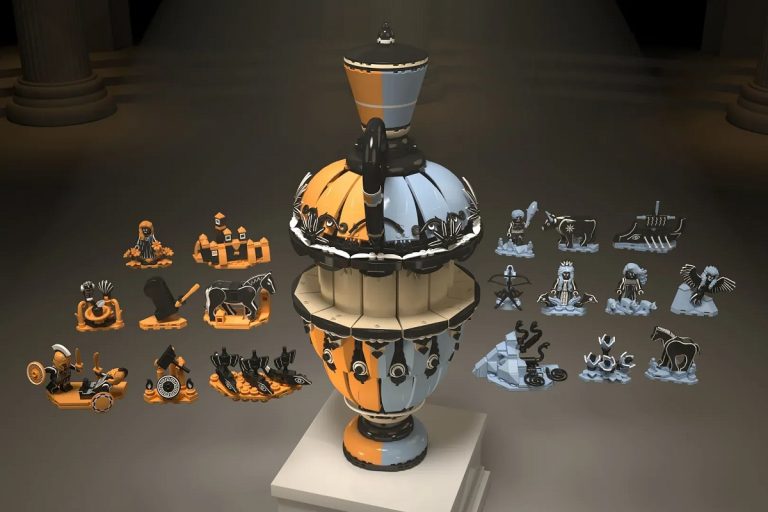 Έλληνας σχεδίασε LEGO αμφορέα 2.033 κομματιών με την Ιλιάδα και την Οδύσσεια (photos)