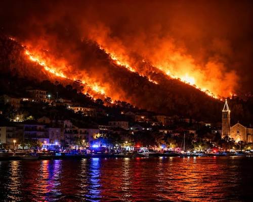 Κροατία: Μεγάλη δασική πυρκαγιά έφτασε σε ξενοδοχείο – Βρετανοί τουρίστες το εγκατέλειψαν (video)