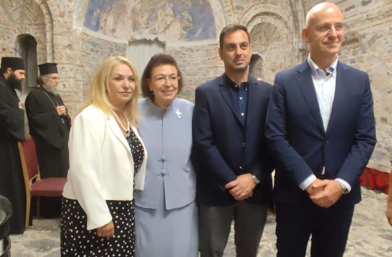 Λίνα Μενδώνη: Εγκαινίασε την αναστηλωμένη πτέρυγα της Ιεράς Μονής Αγίου Διονυσίου εν Ολύμπω (Photo)
